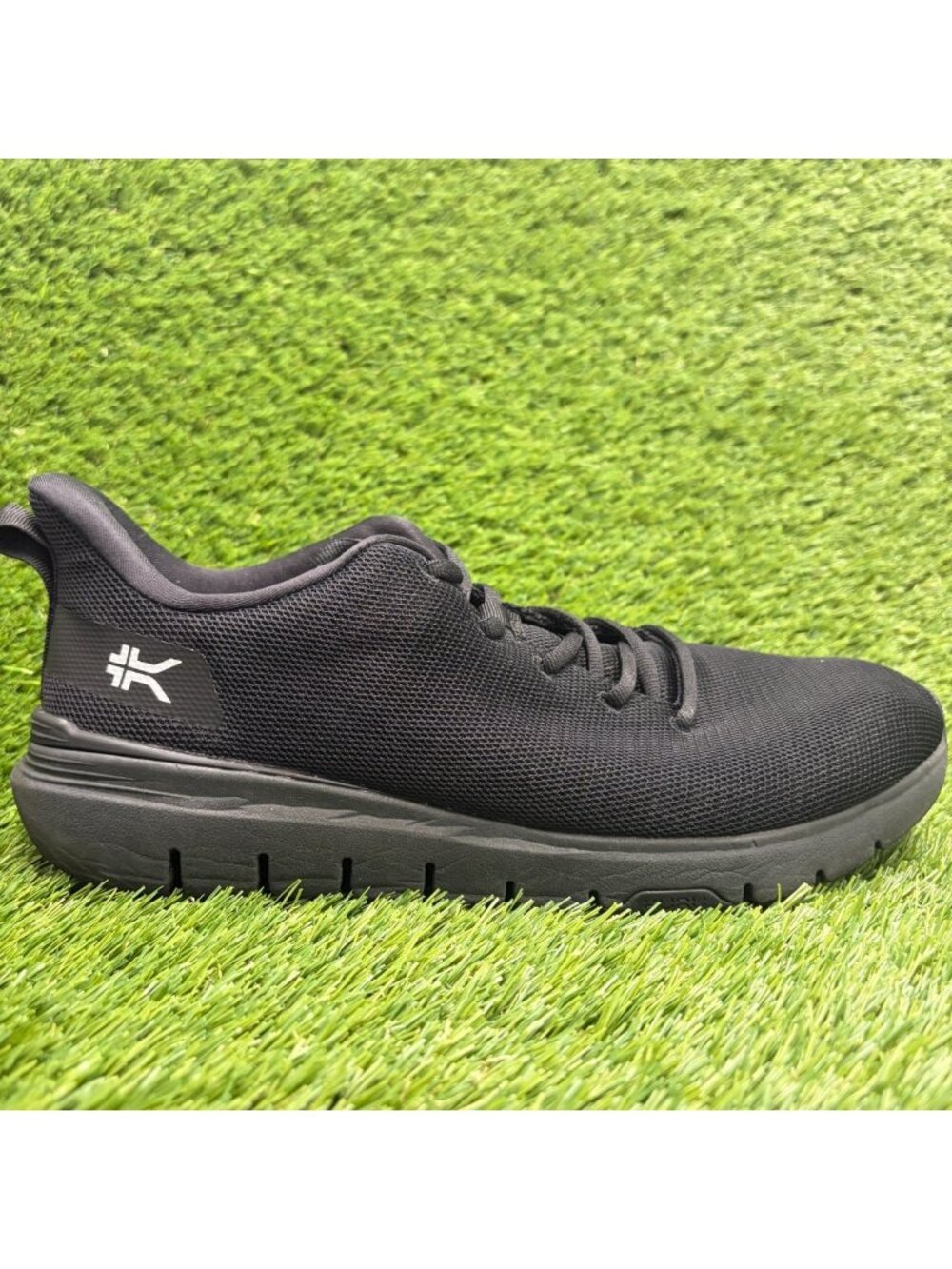 Kuru Flex Via Mens Size 10.5 Jet Black Athletic Running Walking Shoes Sneakers